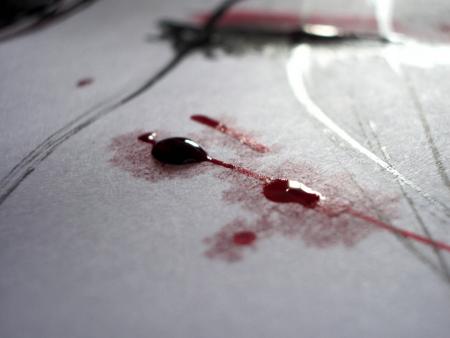 gouttes de.....d'encre rouge !